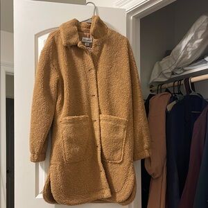 Cozy Tan Sherpa Coat